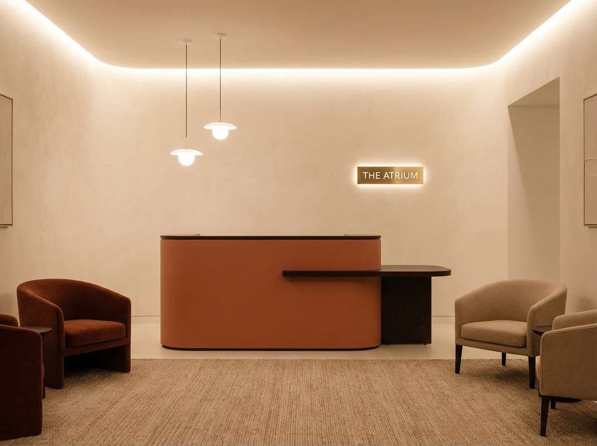 terracotta reception area design