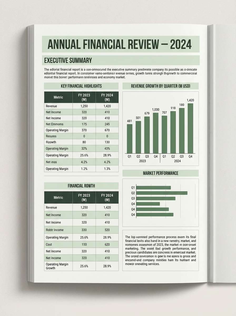 sage financial report layout