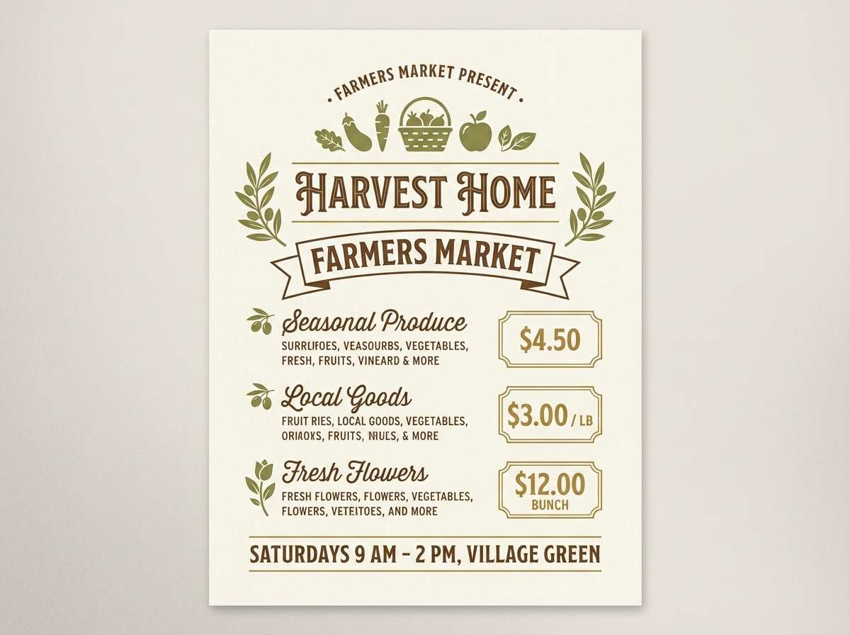 autumn market flyer design