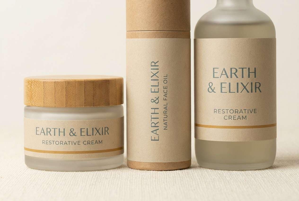 eco skincare packaging mockup