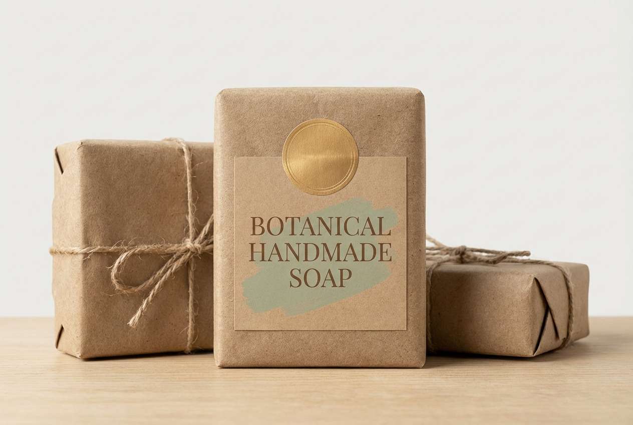 artisan soap packaging mockup