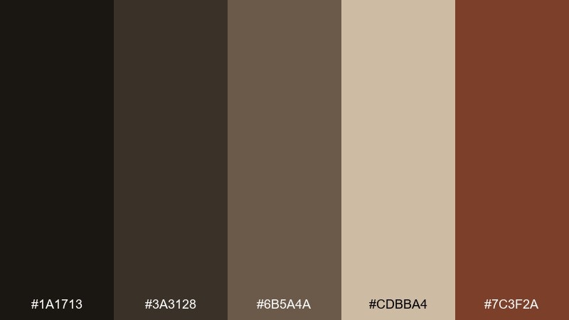 old lecture hall dark academia color palette with hex codes