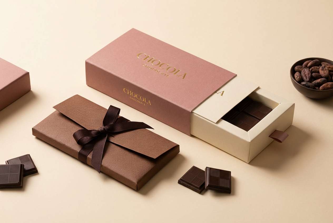 rose cocoa chocolate packaging