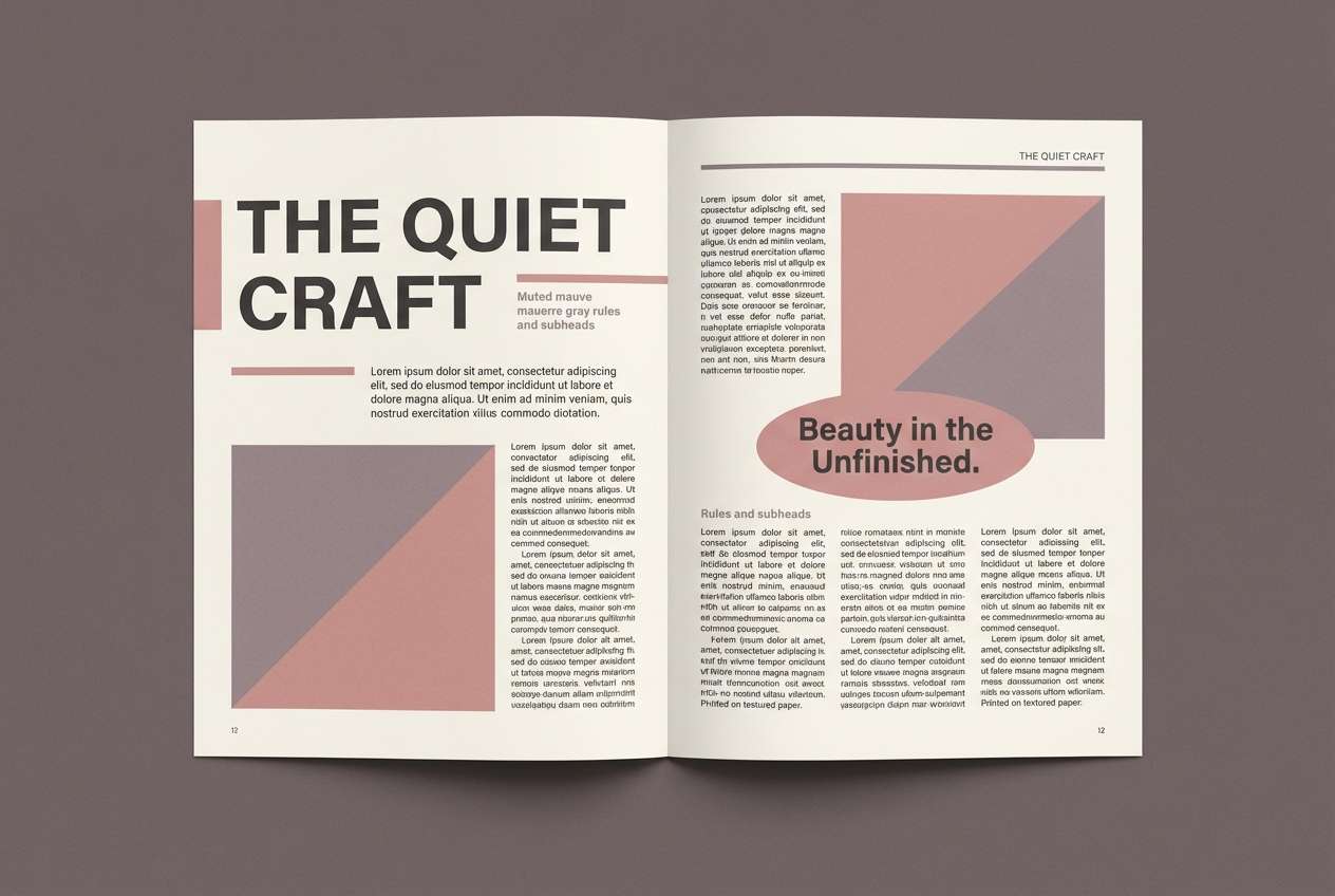 soft rose magazine layout