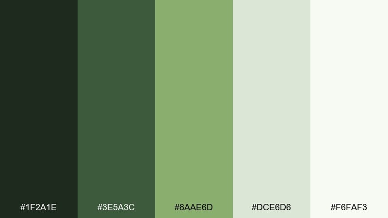 olive bond finance color palette with hex codes
