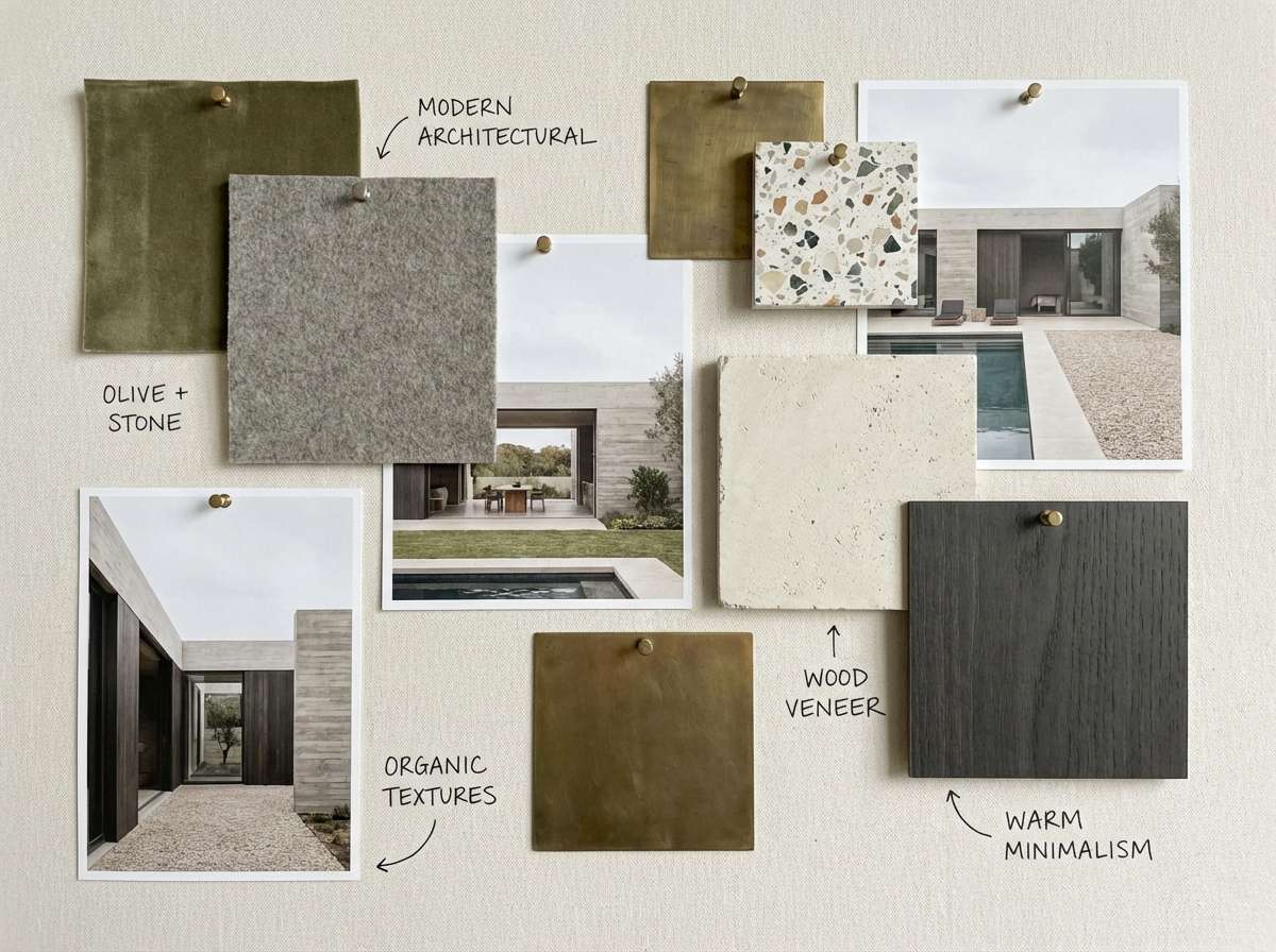 olive stone mood board
