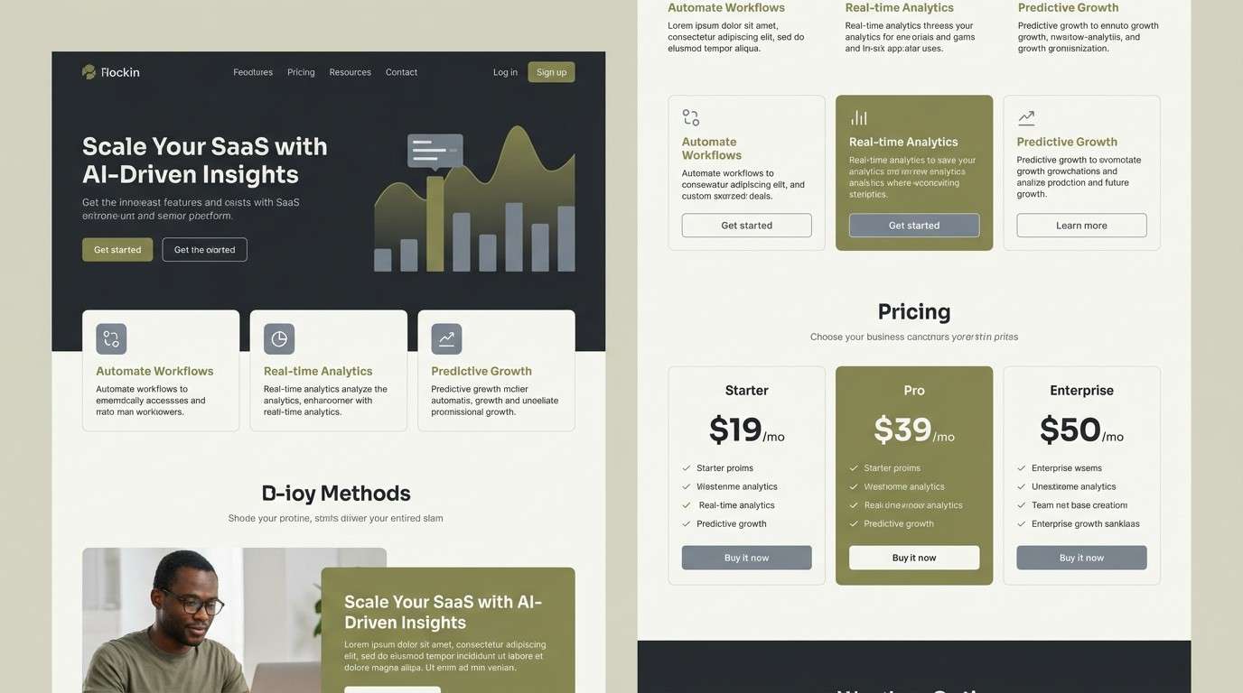 olive charcoal saas page