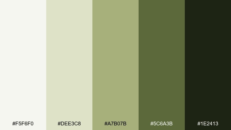 olive drafting office color palette with hex codes