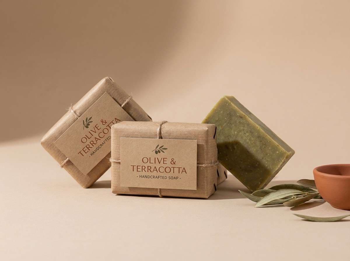 handcrafted soap packaging mockup