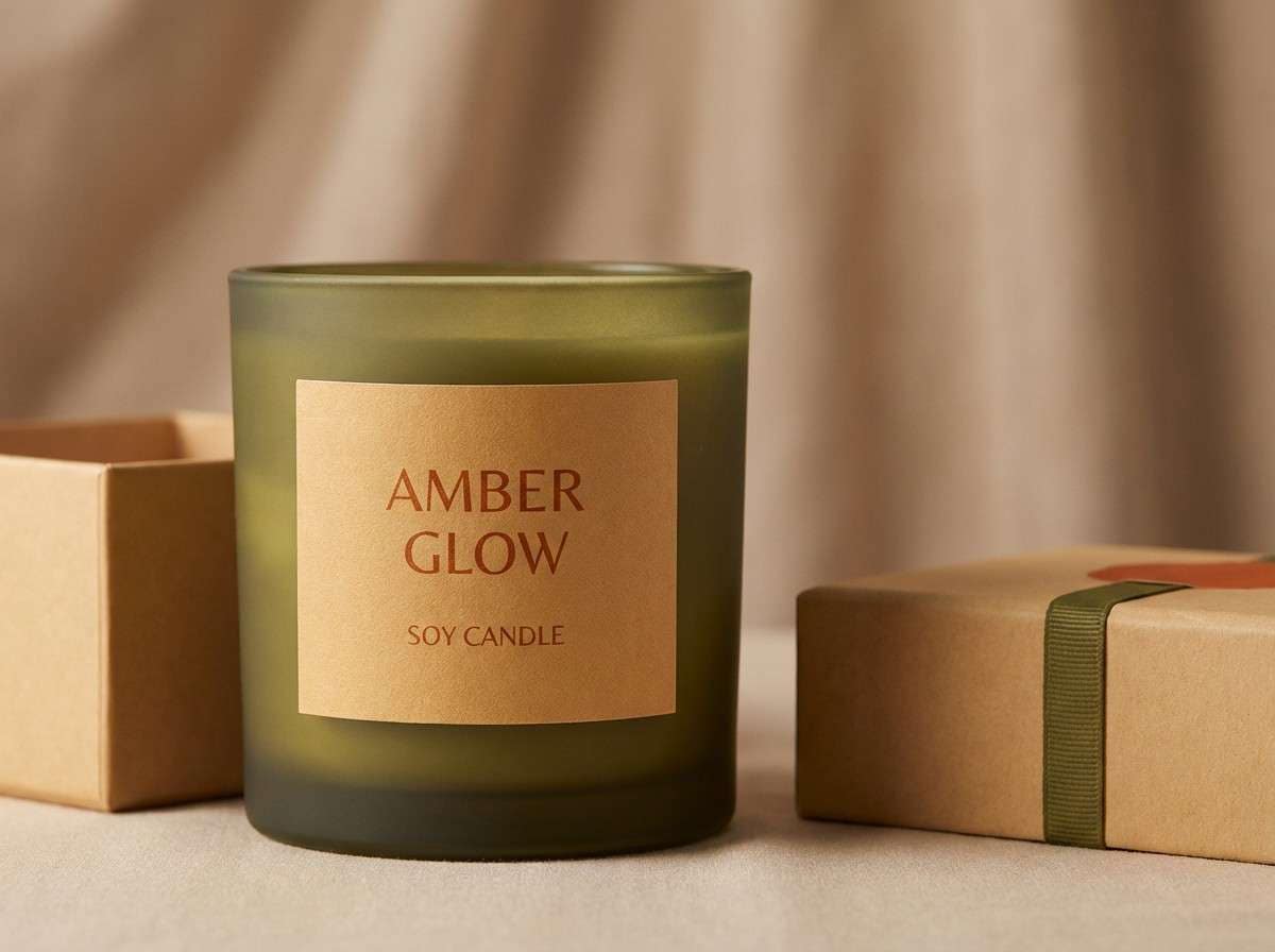 candle packaging studio shot