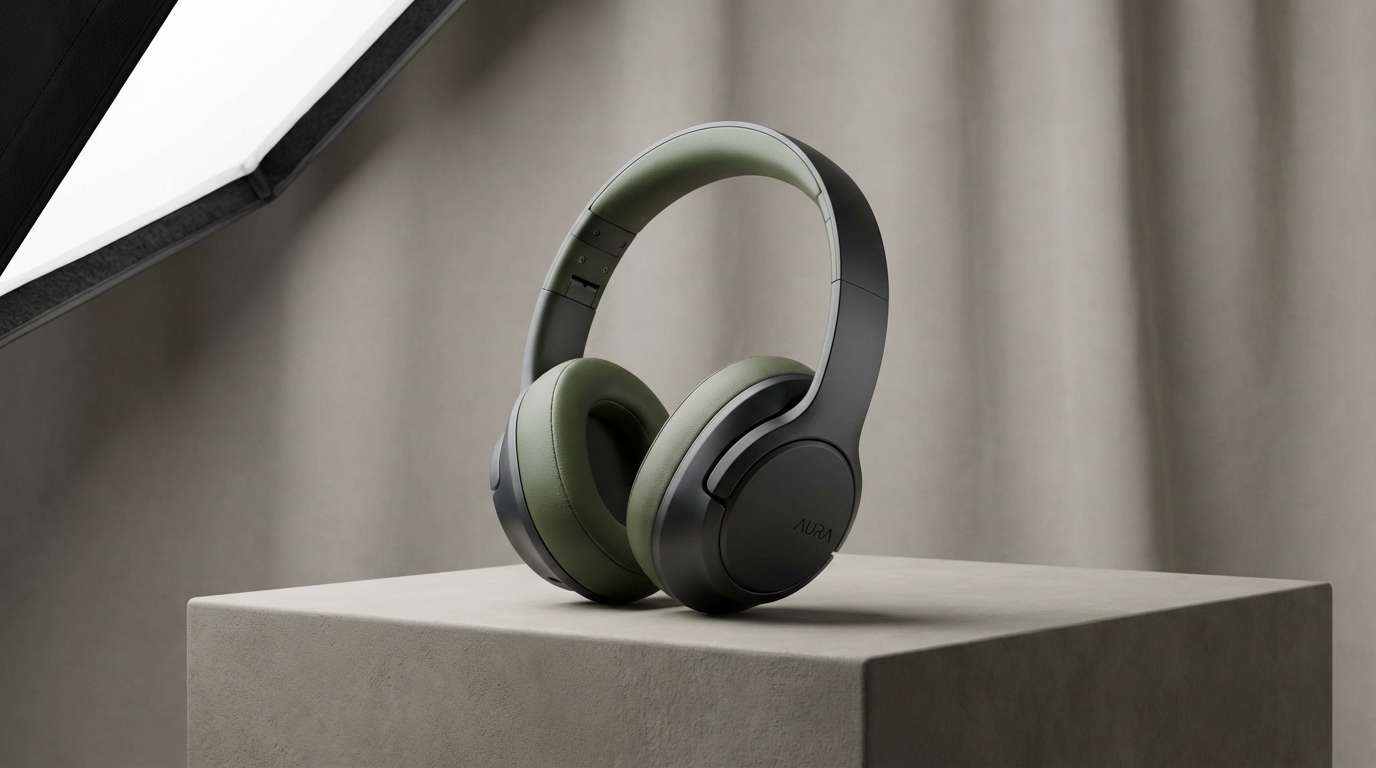 headphones product ad