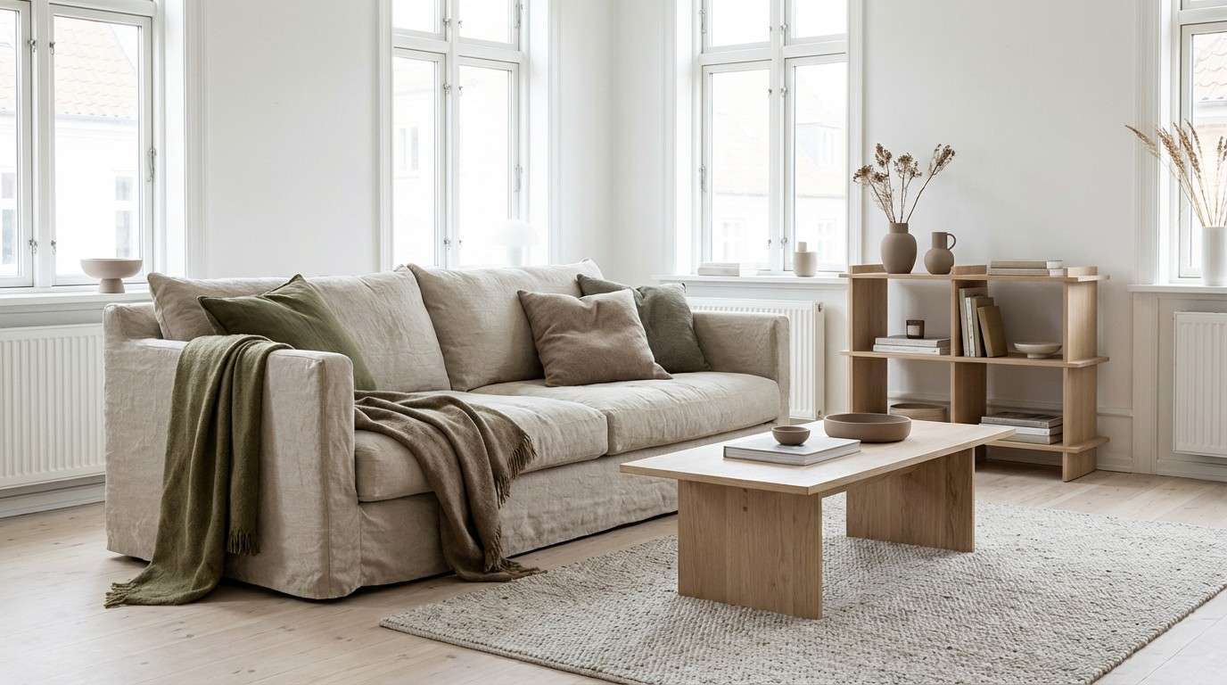 scandi living room tones