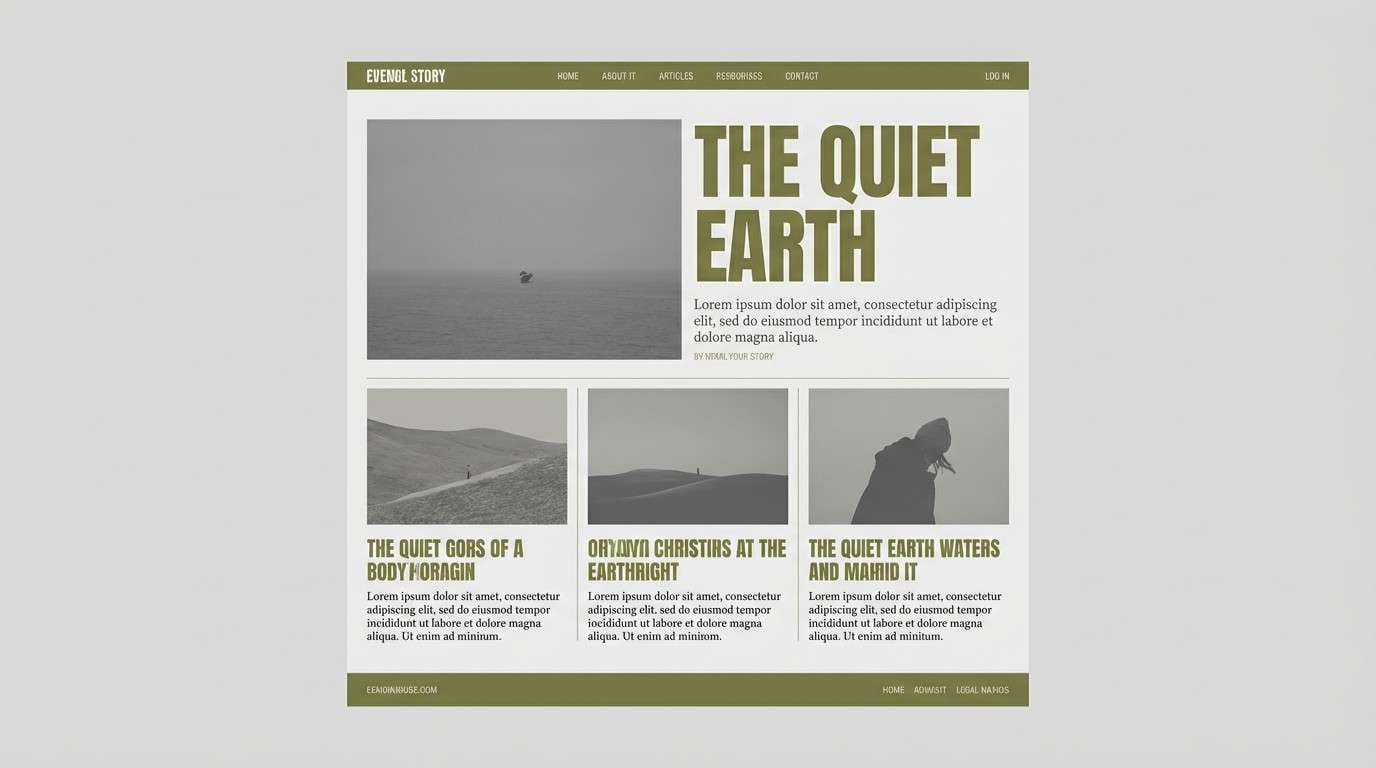 minimal portfolio ui mockup