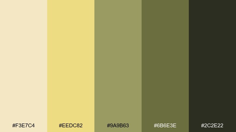 olive herb market flax color palette with hex codes