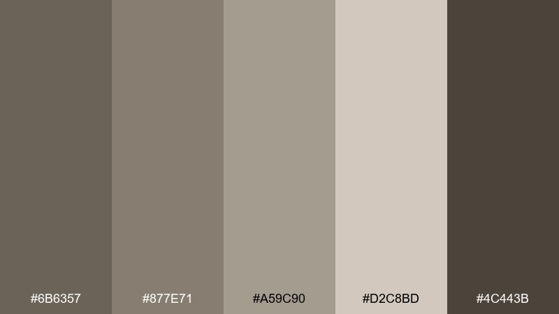olive latte drab color palette with hex codes