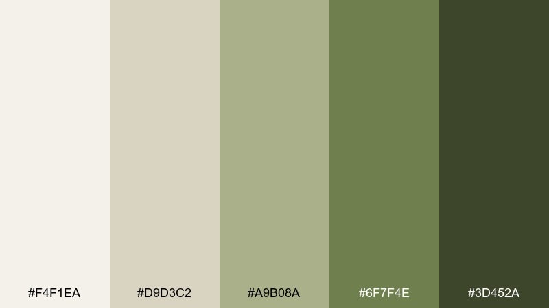 olive succulent succulent color palette with hex codes