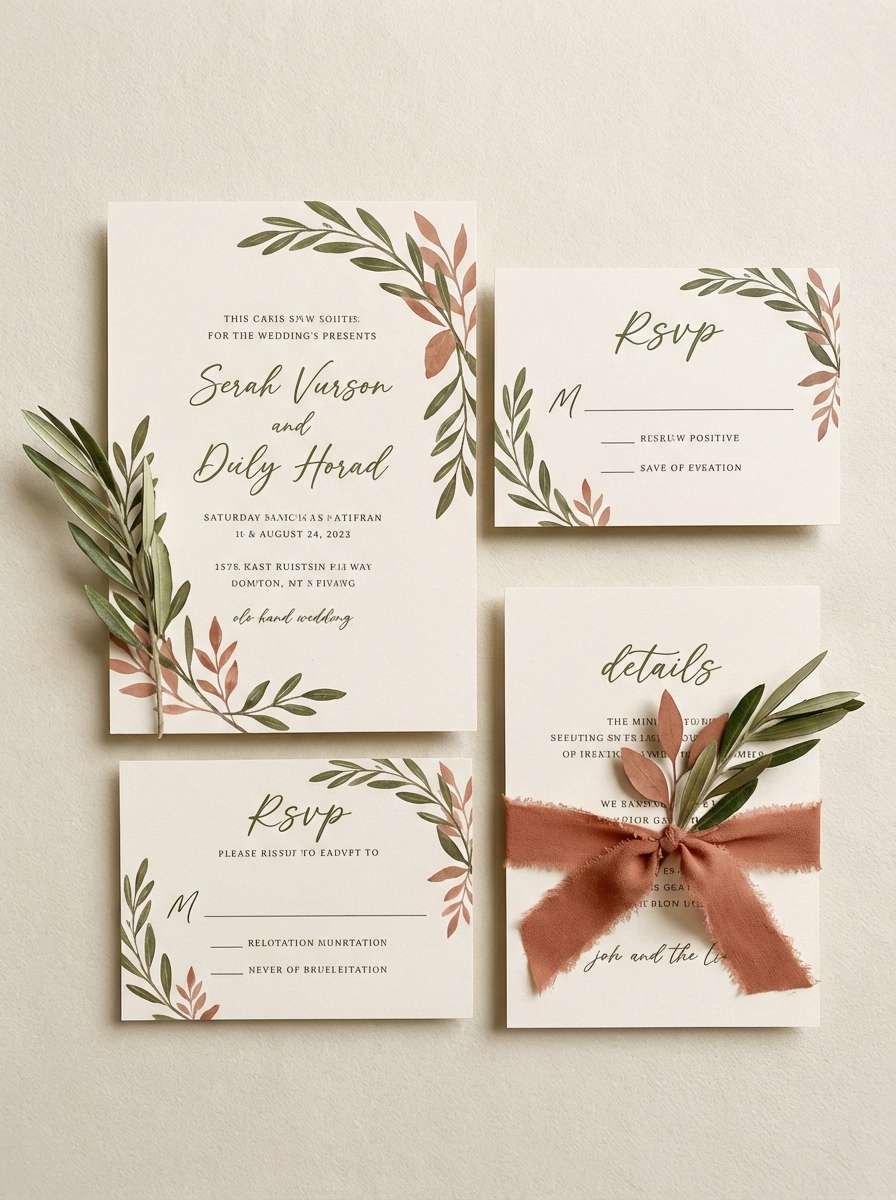 garden wedding invitation design