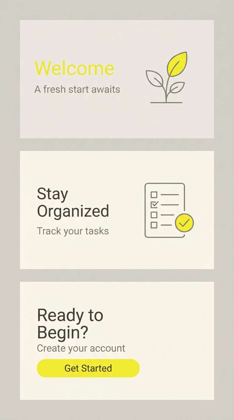 teal gray onboarding ui