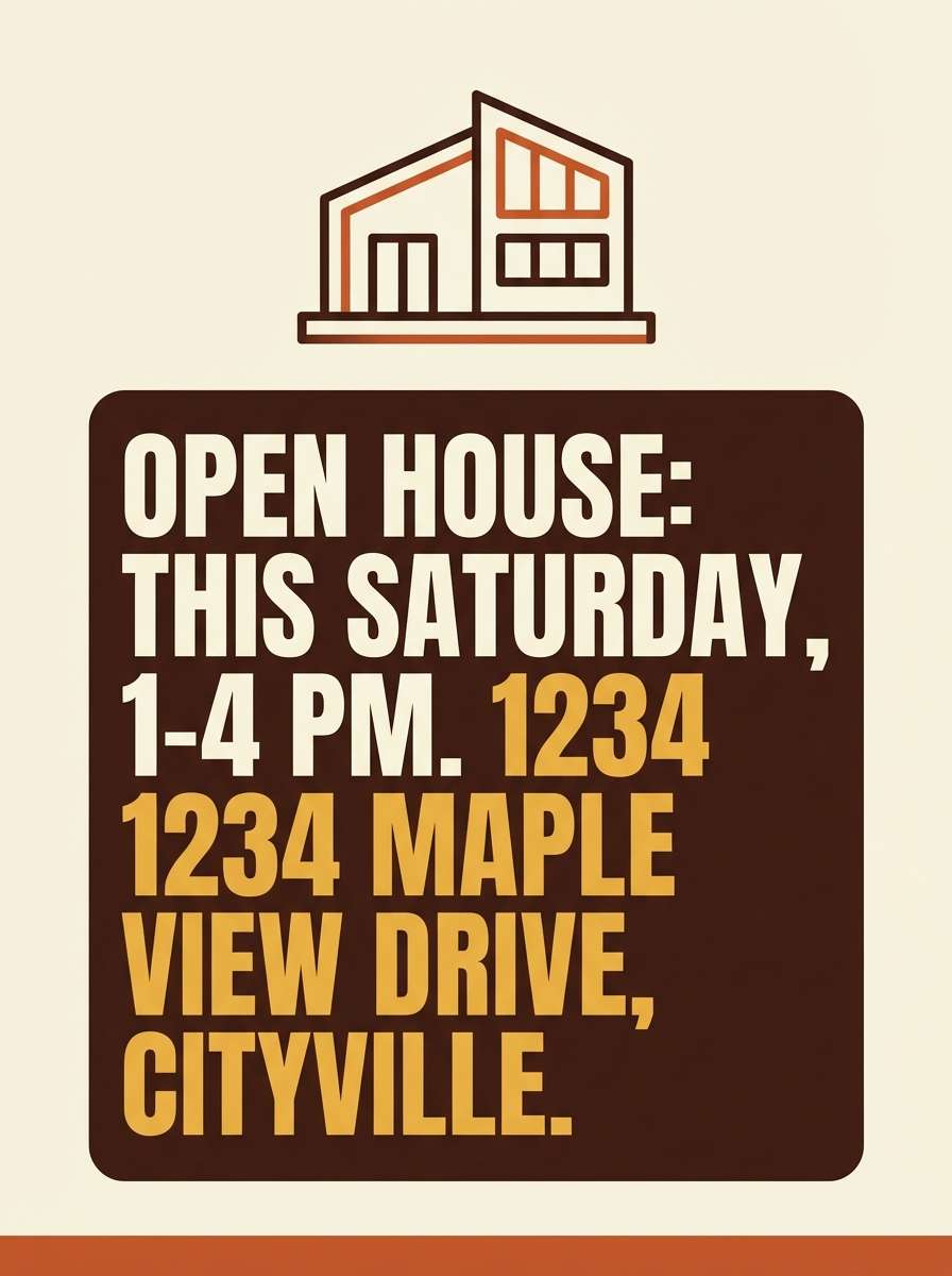 open house poster layout