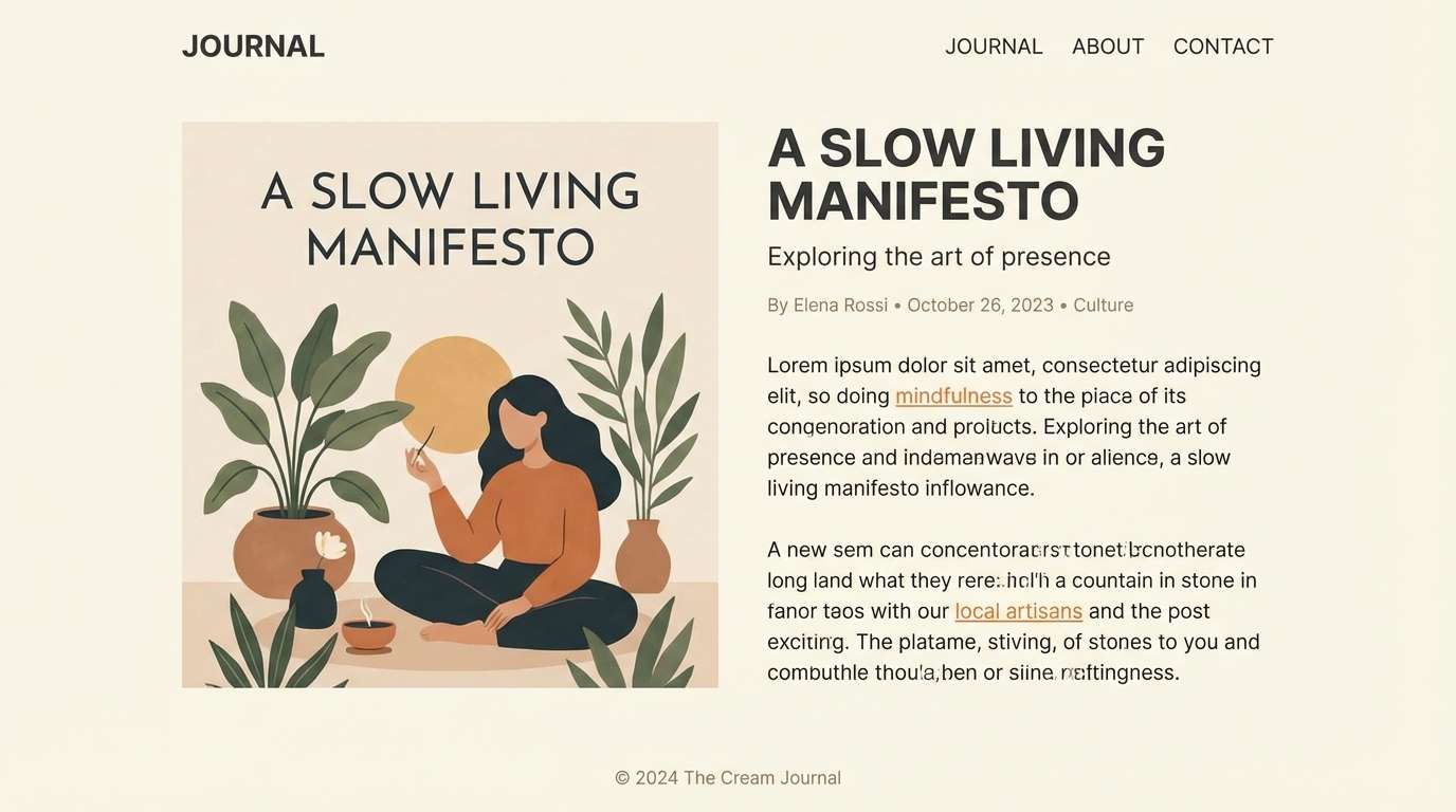 editorial blog ui layout