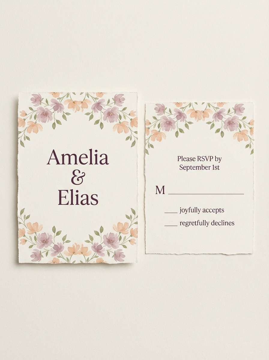 wedding invitation card set