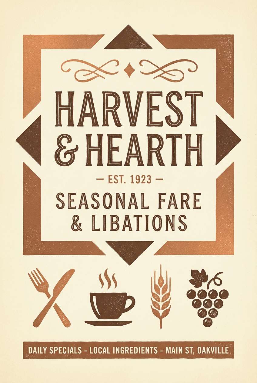 vintage restaurant poster