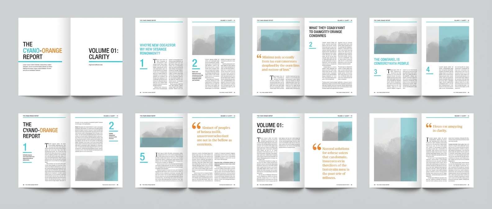 modern magazine spread layout