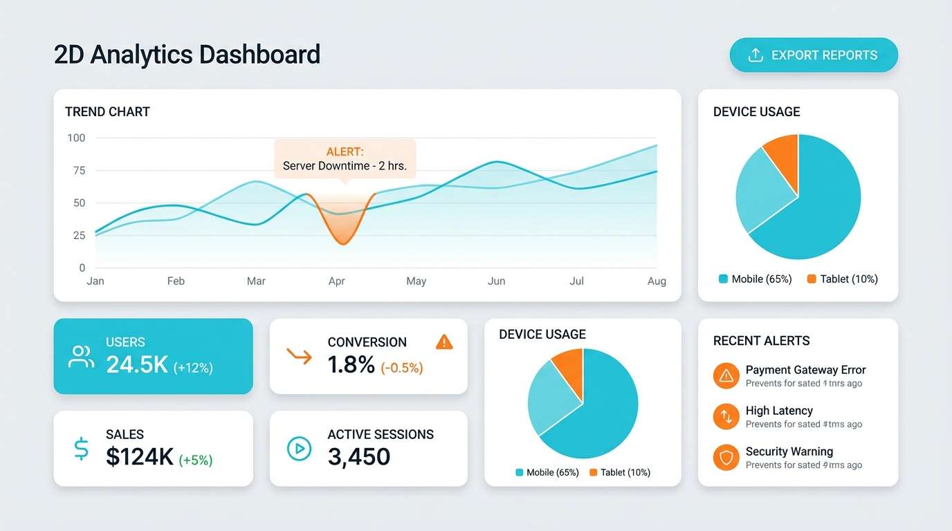 analytics dashboard ui mockup