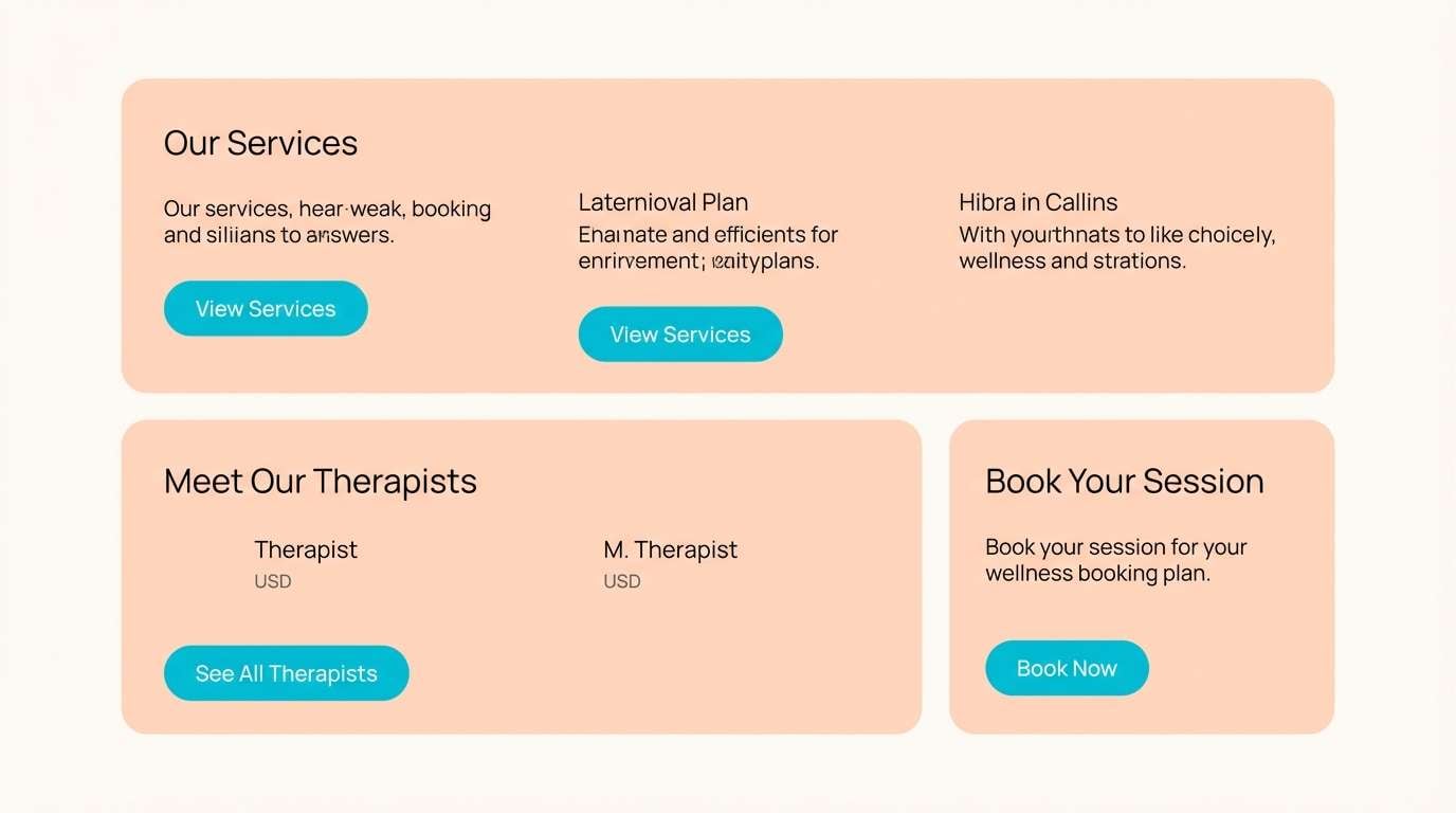 wellness booking ui section