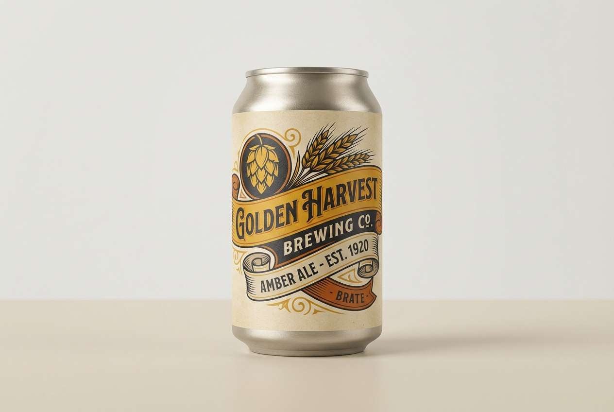 craft beer can label