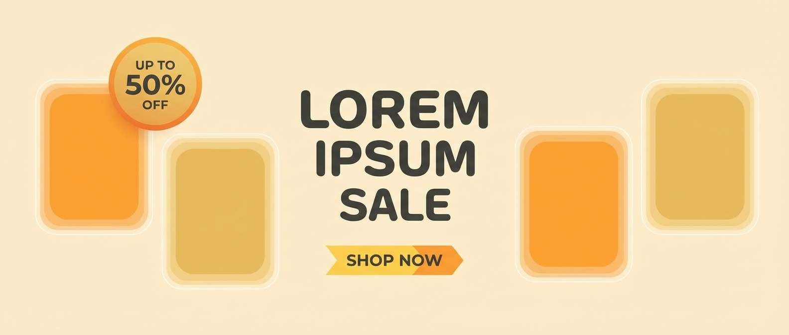 ecommerce banner in citrus tones