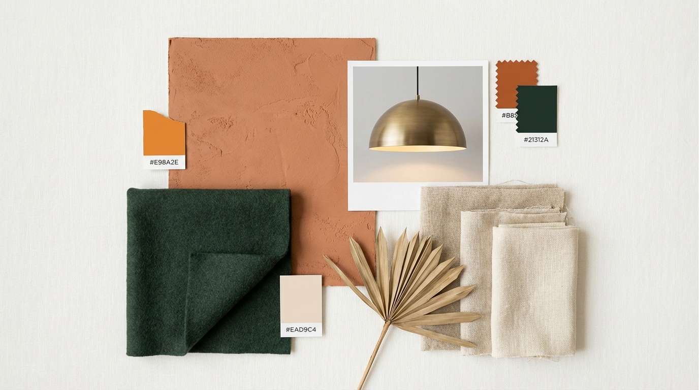 rustic interior mood board