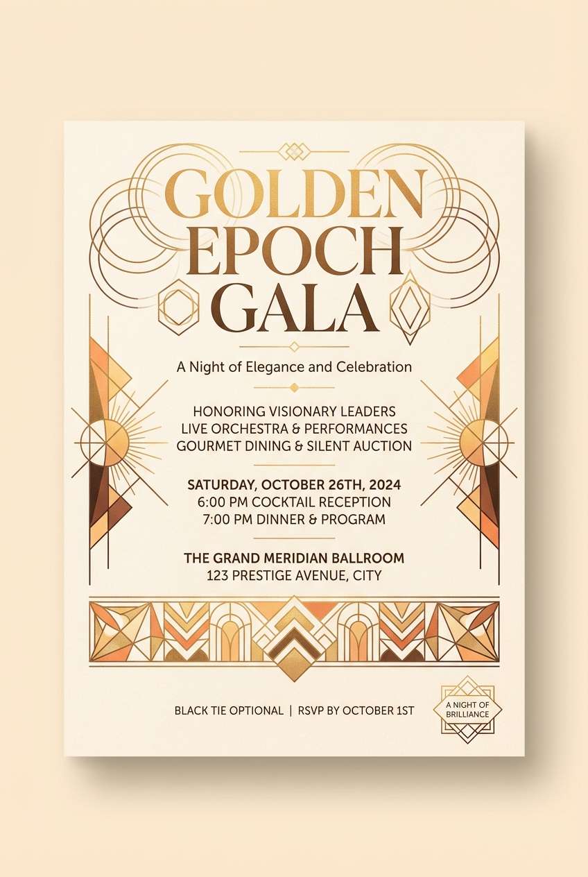 apricot gala flyer design