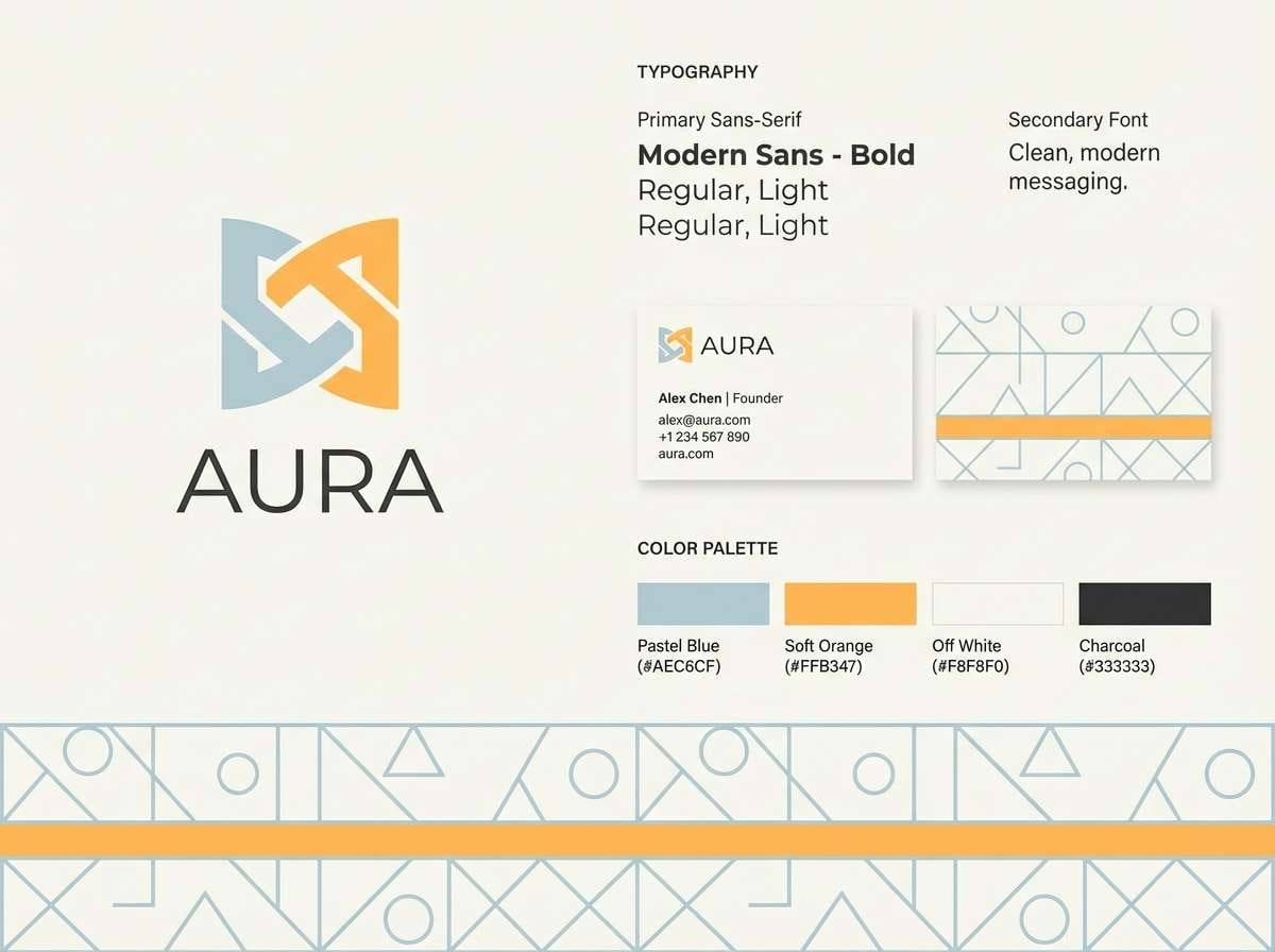 minimal brand identity board