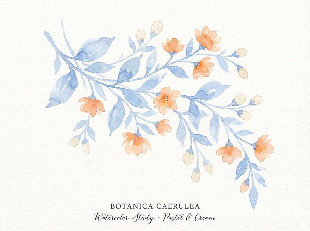 watercolor botanical art print