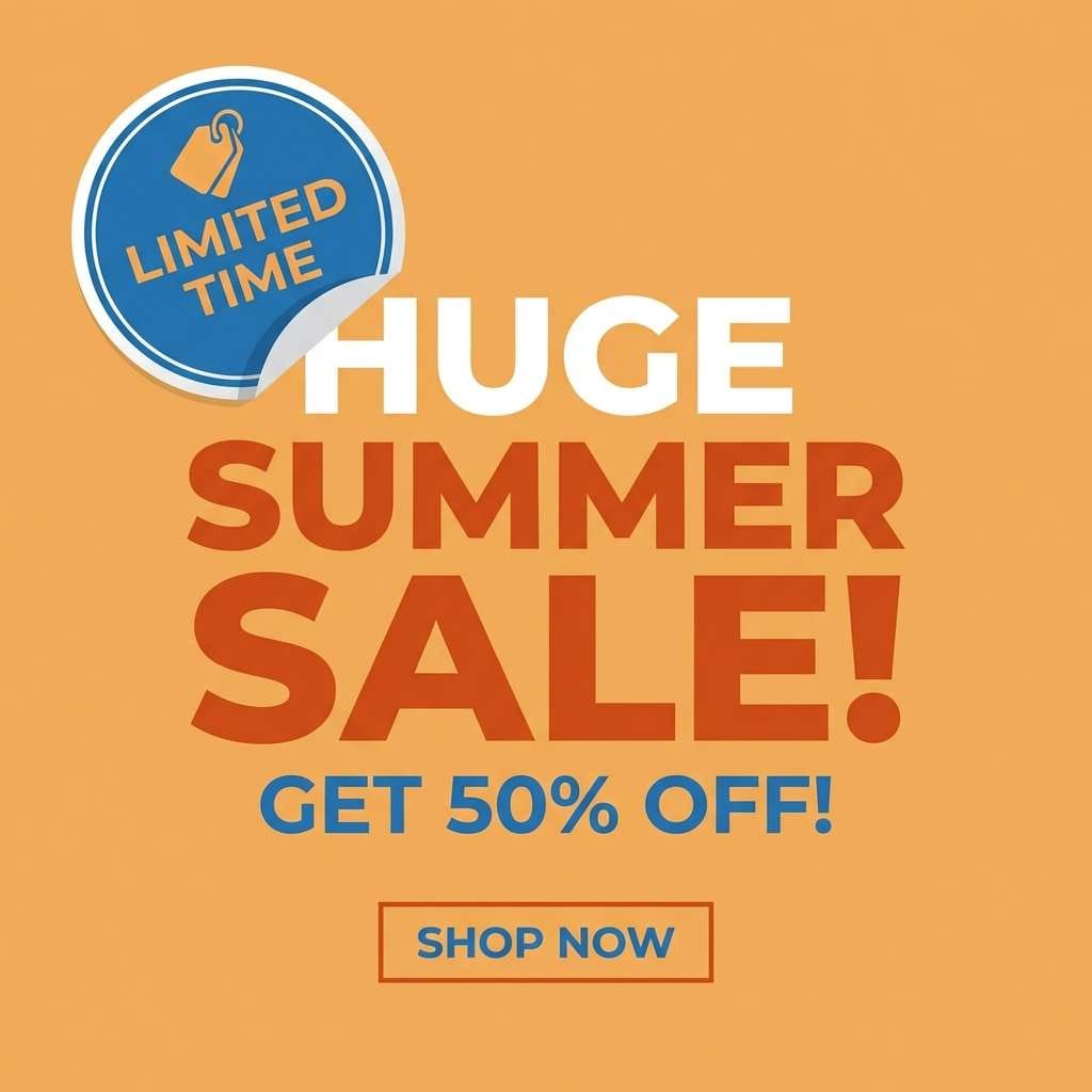 promo post orange blue