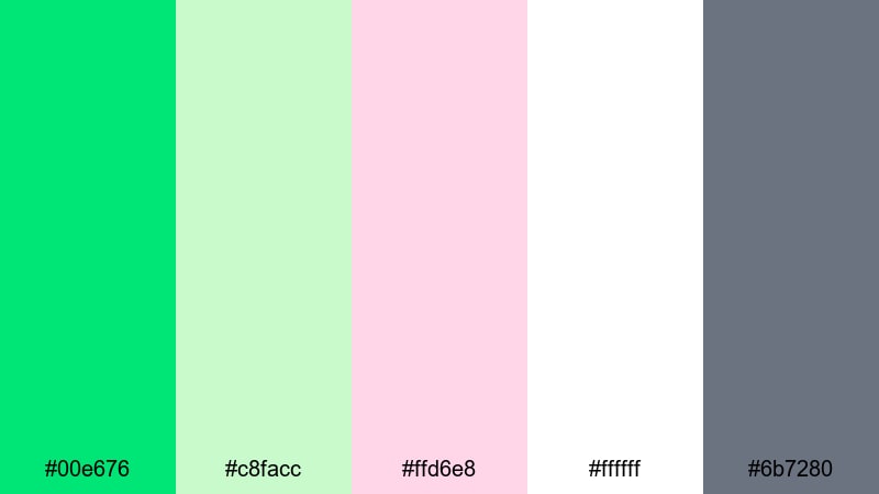 orchard blossom color palette with hex codes