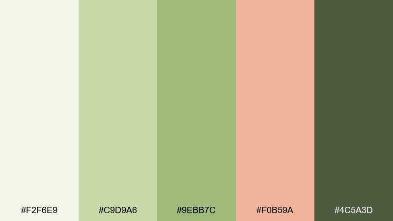 orchard morning impressionist color palette with hex codes