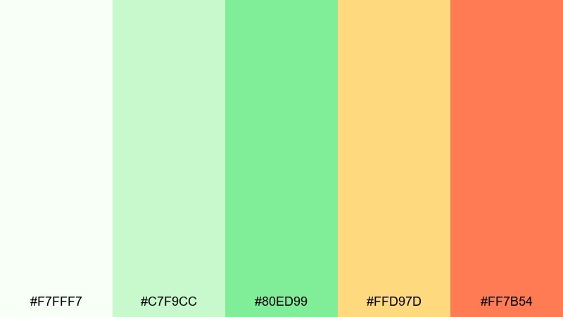 orchard morning color palette with hex codes