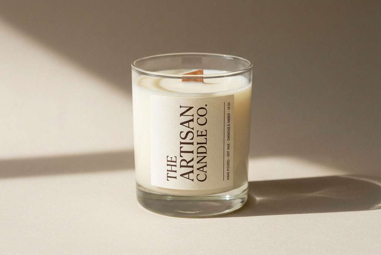 orchid cocoa candle label