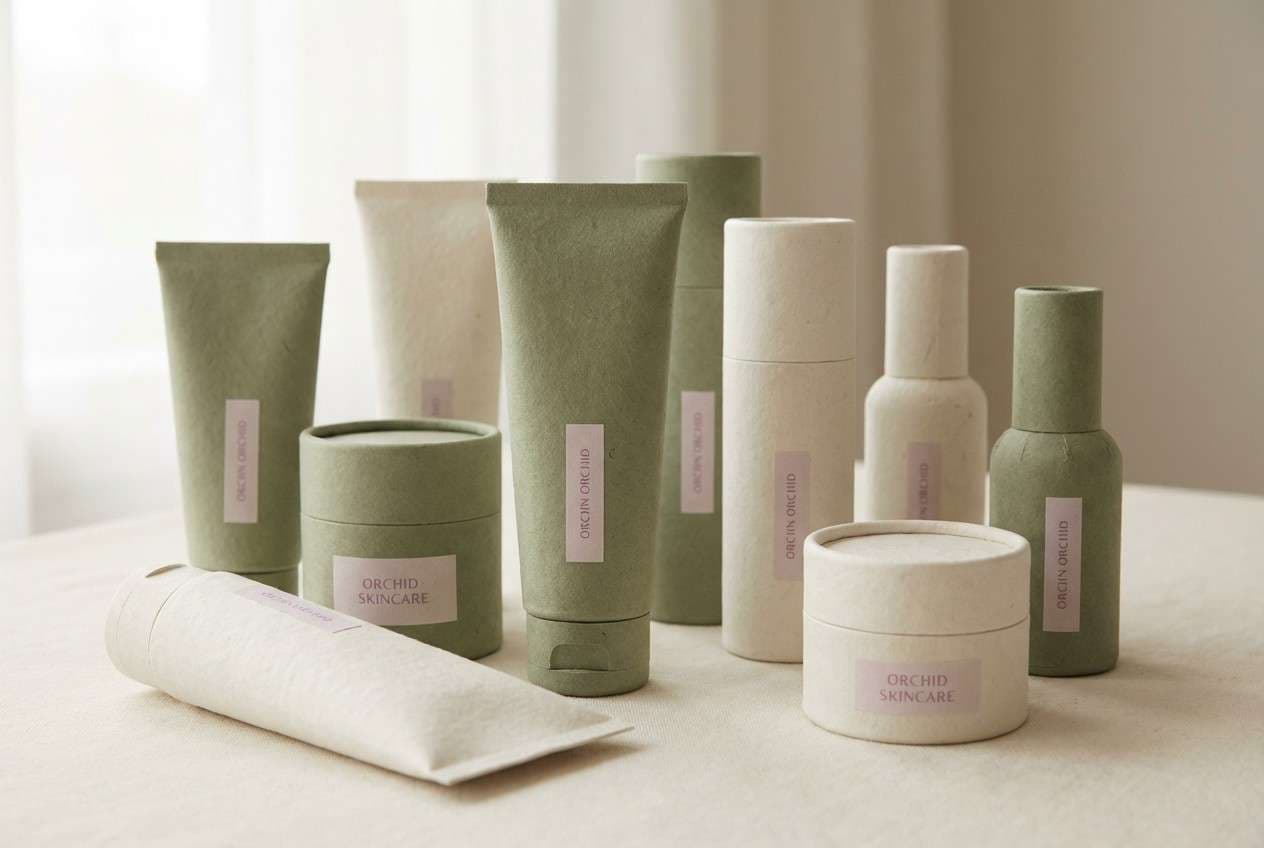 sage and orchid skincare packaging