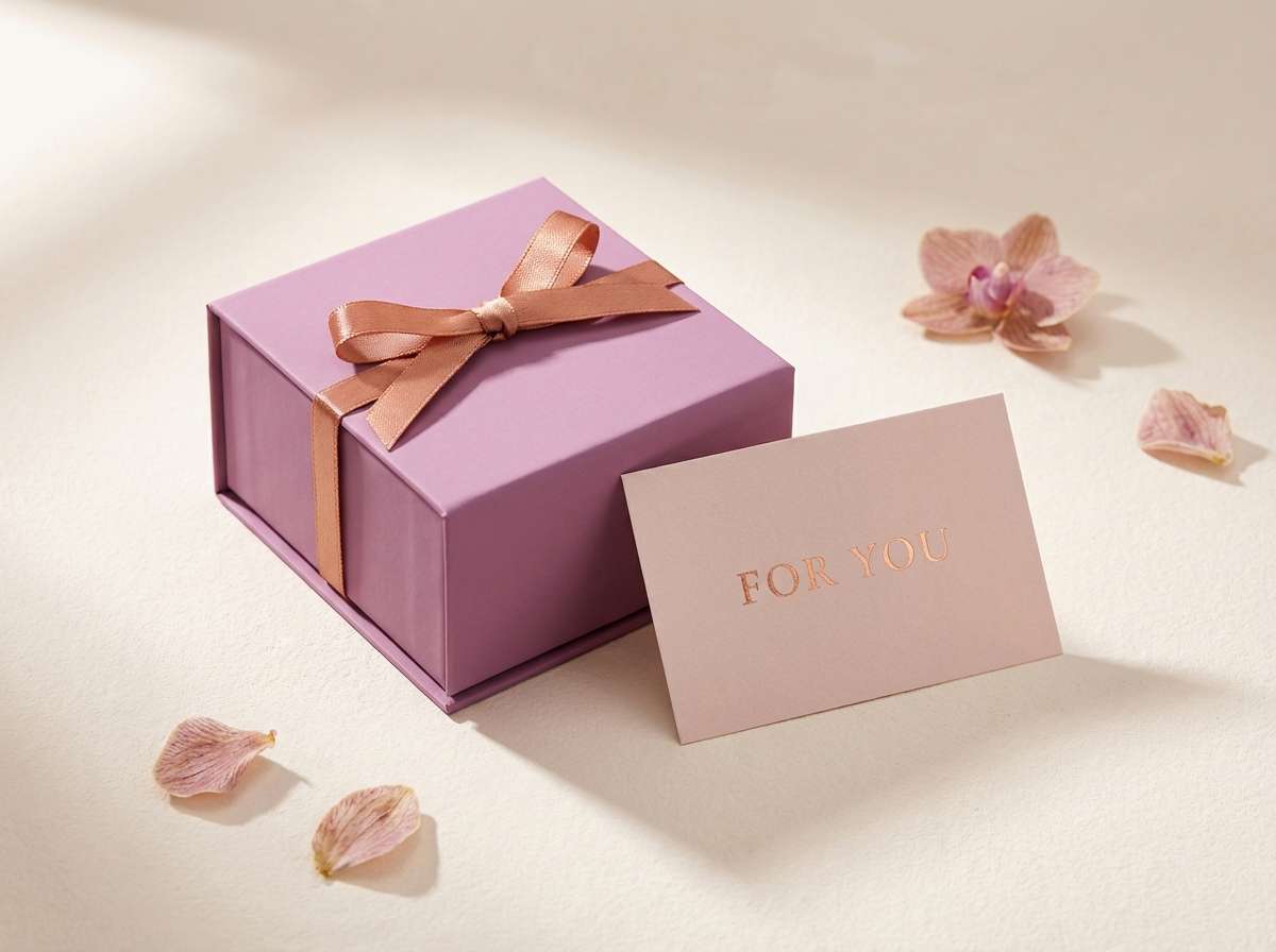 jewelry ad in orchid copper