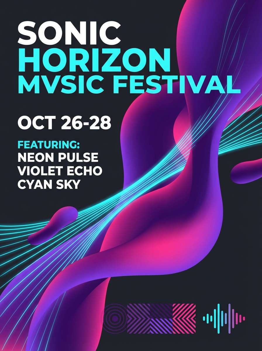 orchid neon festival poster