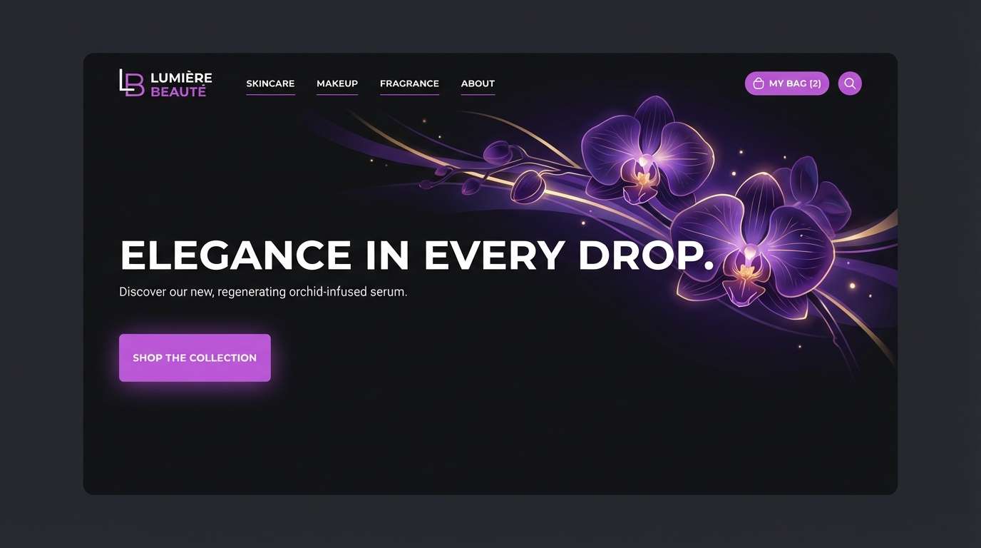 orchid dark website header