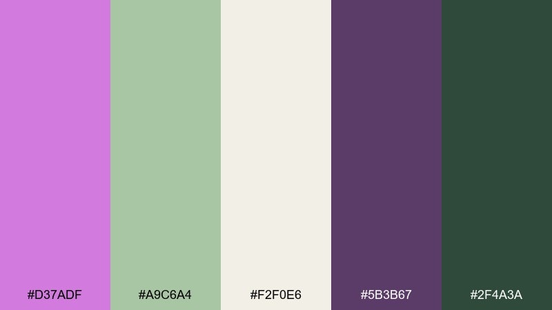 orchid sage balance orchid color palette with hex codes