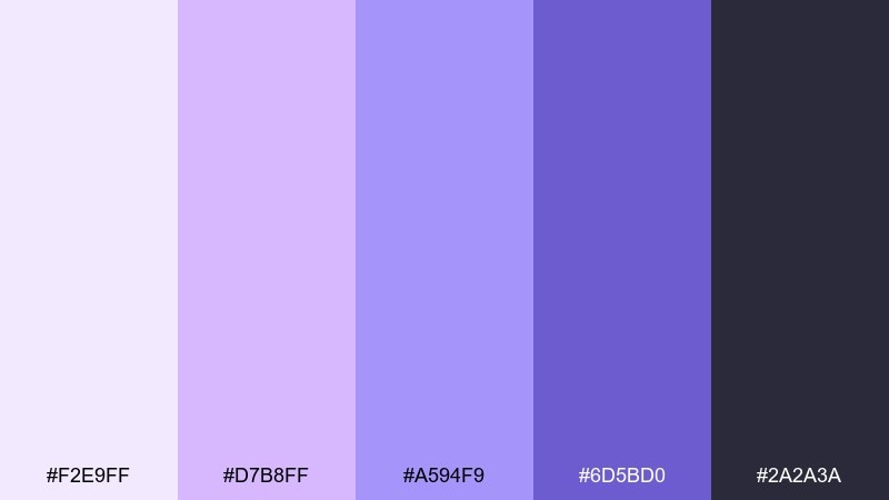 orchid smoke abstract color palette with hex codes