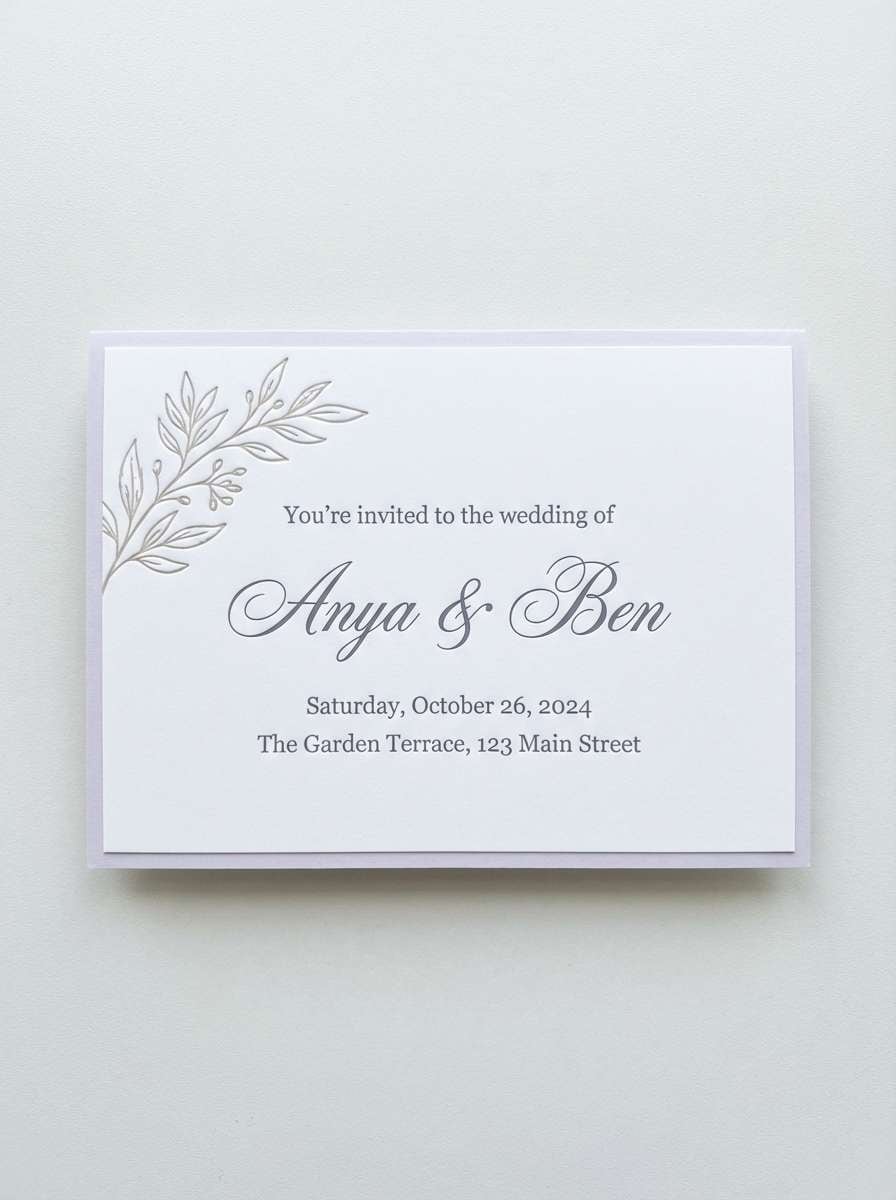 orchid wedding invitation