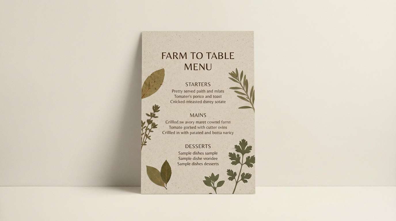 organic menu header