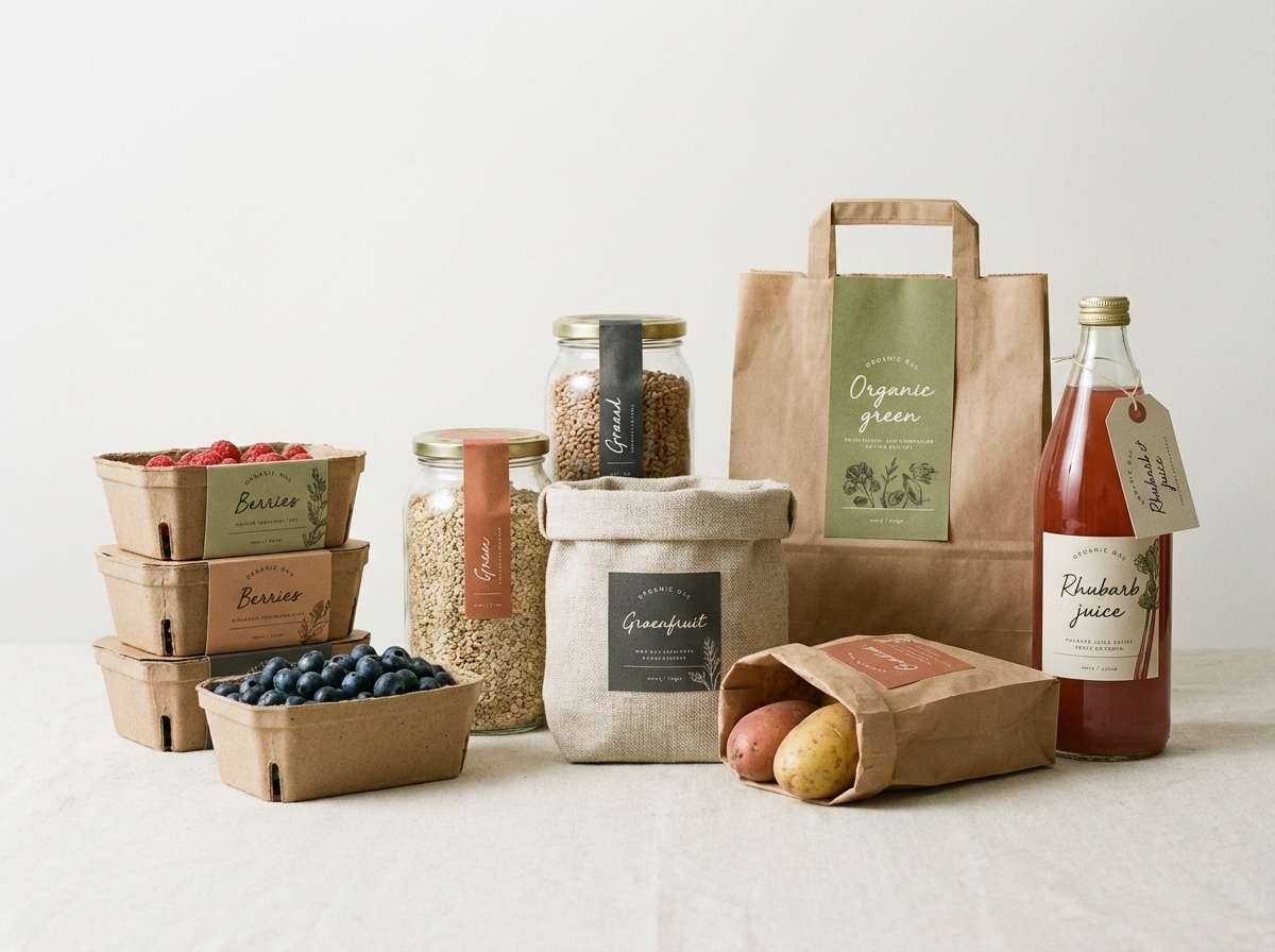 organic packaging studio shot