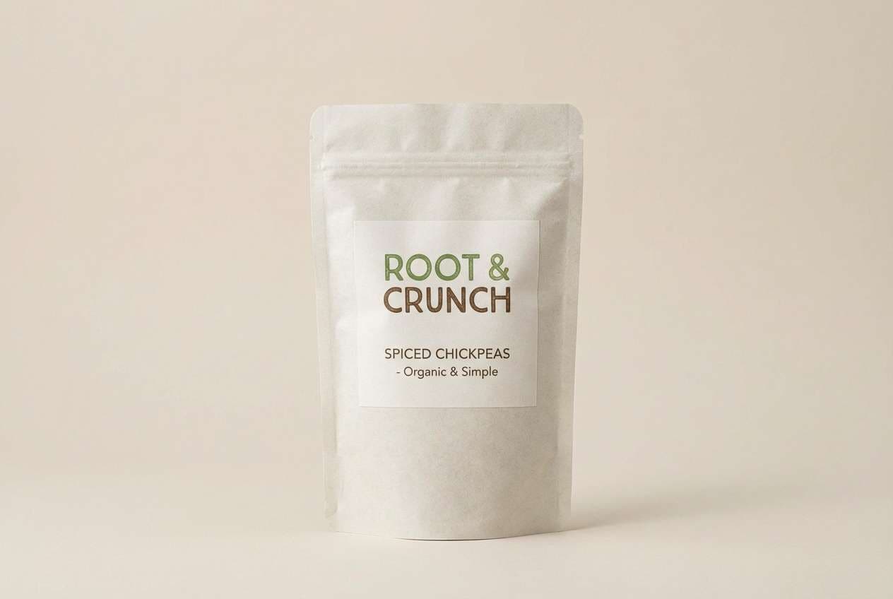 organic snack pouch mockup
